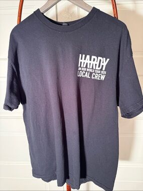 HARDY Local Crew Shirt Jim Bob World Tour 2025 Black Graphic Concert Tee L